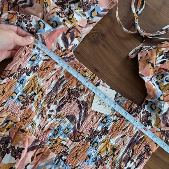 NWT Free People Girl and The Sun Floral Cotton Mini Dress, size L - Picture 8 of 8